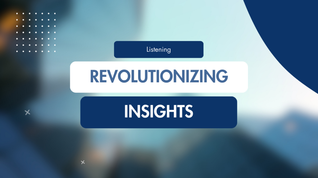 Visualization of customer listening model revealing user insights and experience strategy for business growth.