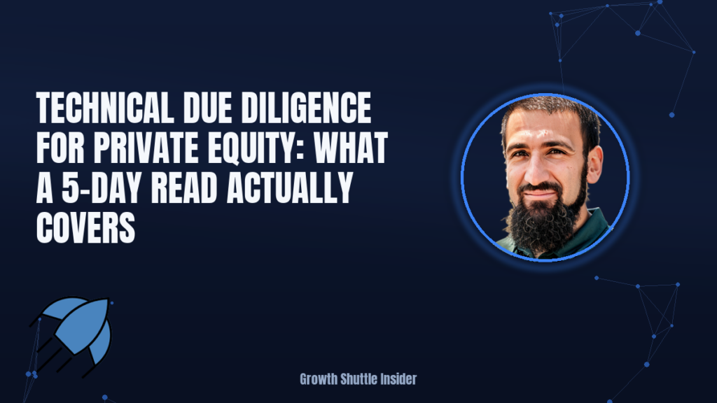 Technical Due Diligence for Private Equity: What a 5-Day Read Actually Covers