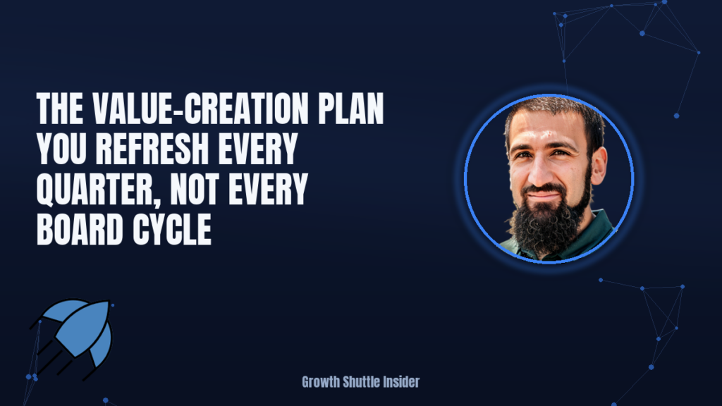 The Value-Creation Plan You Refresh Every Quarter, Not Every Board Cycle